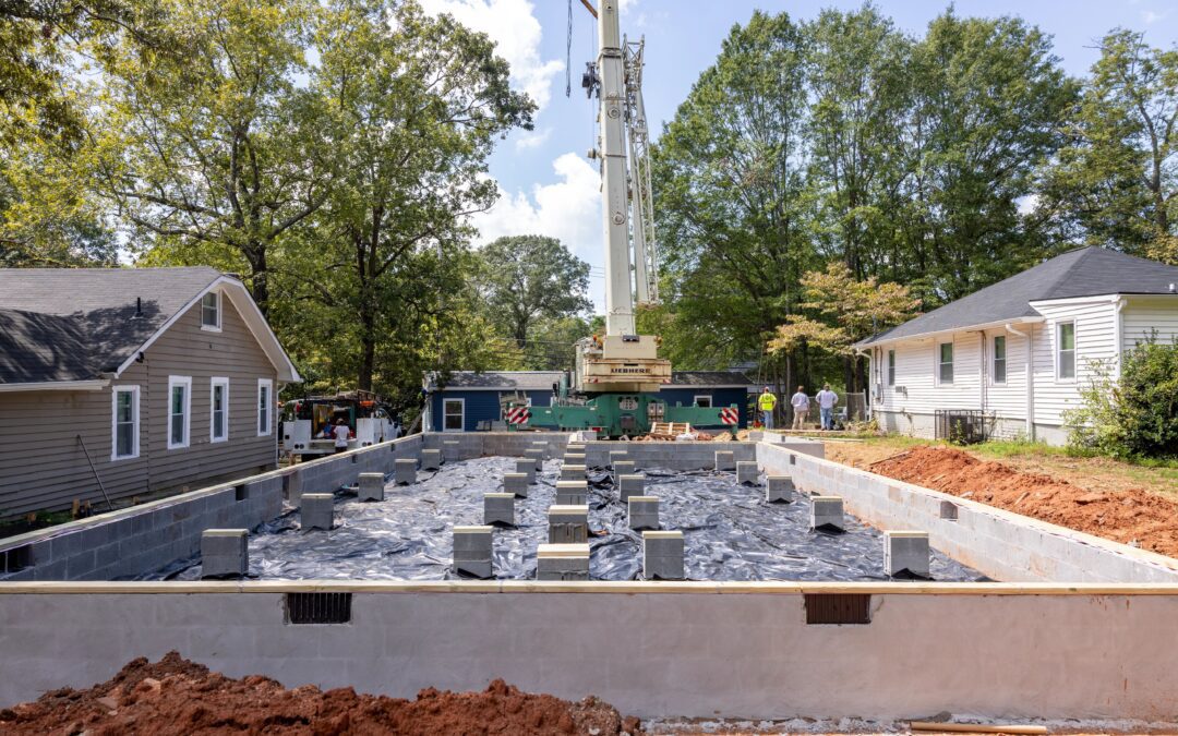 Manufactured home foundation with piers and anchors meeting HUD certification requirements for structural stability
